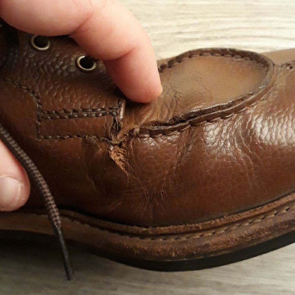GRENSON Goodyear Brown Leather‎ Sz 11 G Mens Lace Up Split Toe Boots - Picture 7 of 12
